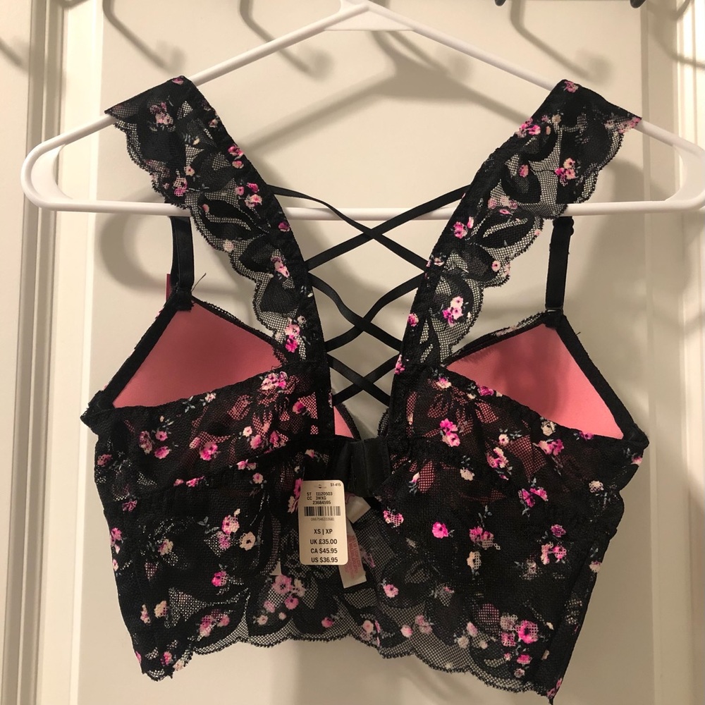 PINK XS push-up floral bralette - Picture 2 of 2